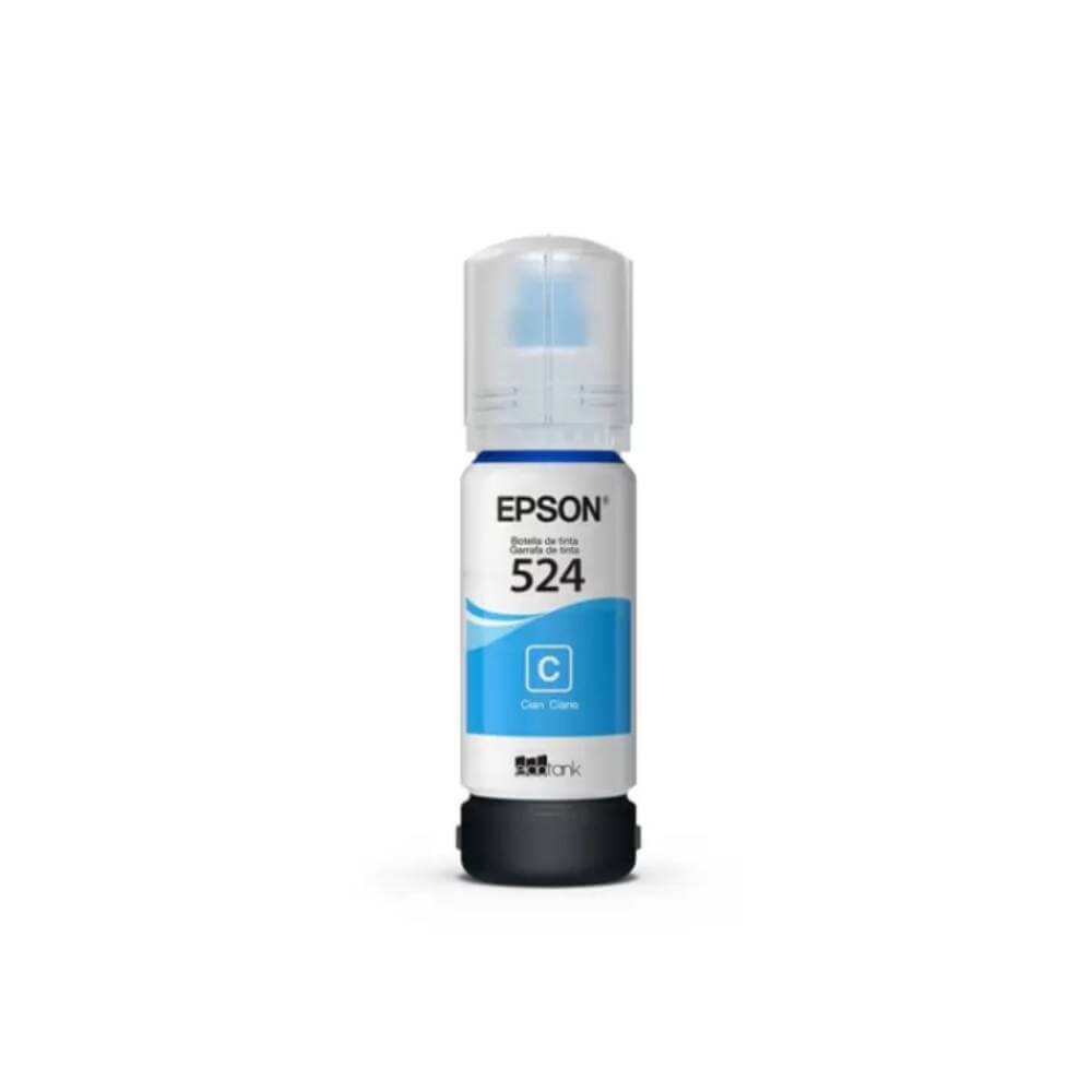 Garrafa de tinta Epson T524 T524220AL Ciano 70ml para L15150 L15160 L6490 - Impressorajato